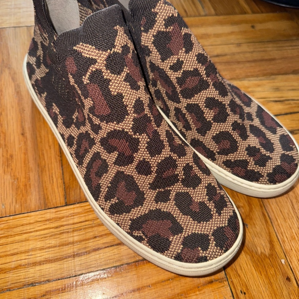 Rothy’s Leopard Print Slip-On Sneakers